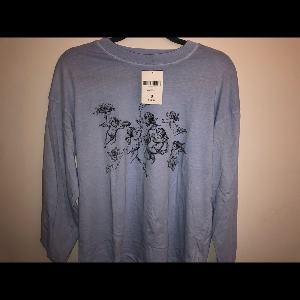 Purple shirt with angel decoration forever 21